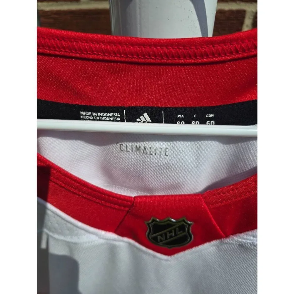 Size 60 Adidas Detroit Red Wings Authentic Hockey Away Jersey White CA7085 Men’s
